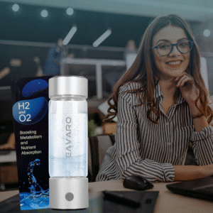 Hydrogen water bottle boosting energy and focus during workday