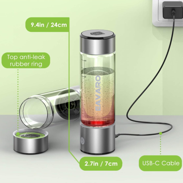 Portable hydrogen water bottle designed for on-the-go hydration.